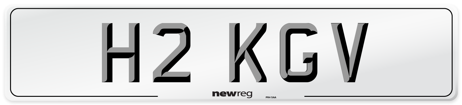 H2 KGV Number Plate from New Reg